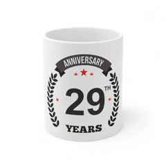 Generic Ceramic 29th Anniversary Printed Coffee Mug (Color: White, Capacity:330ml)