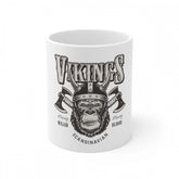 Generic Ceramic Gorila Desing Printed Coffee Mug (Color: White, Capacity:330ml)