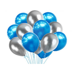 Generic 4Th Happy Birthday Decoration Combo With Foil And Star Balloons (Blue, Silver)