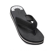 आरामदायक कदमों के लिए सामान्य यूनिसेक्स रबर की हल्की और मुलायम महिलाओं की चप्पलें (काली)