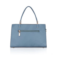 जेनरिक महिलाओं का फॉक्स लेदर टेक्सचर्ड एडजस्टेबल लॉन्ग बेल्ट हैंडबैग (नीला)