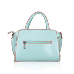 जेनरिक महिलाओं का फॉक्स लेदर मेटल बीड्स हैंडबैग (हरा)