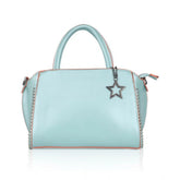 जेनरिक महिलाओं का फॉक्स लेदर मेटल बीड्स हैंडबैग (हरा)