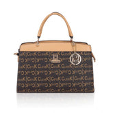 महिलाओं के लिए सामान्य फॉक्स लेदर प्रिंटेड हैंडबैग (ऊंट रंग)