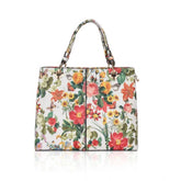 जेनरिक महिलाओं का फॉक्स लेदर प्रिंटेड हैंडहेल्ड बैग (सफेद नारंगी)