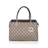 जेनरिक महिलाओं का फॉक्स लेदर प्रिंटेड हैंडबैग (कॉफी रंग)