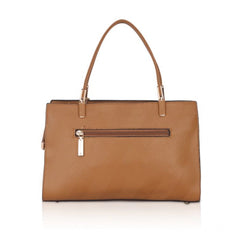 जेनरिक महिलाओं का फॉक्स लेदर टेक्सचर्ड एडजस्टेबल लॉन्ग बेल्ट हैंडबैग (ब्राउन)