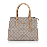 महिलाओं के लिए सामान्य फॉक्स लेदर प्रिंटेड हैंडबैग (ऊंट रंग)