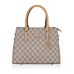 महिलाओं के लिए सामान्य फॉक्स लेदर प्रिंटेड हैंडबैग (ऊंट रंग)