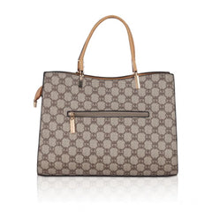 महिलाओं के लिए सामान्य फॉक्स लेदर प्रिंटेड हैंडबैग (ऊंट रंग)