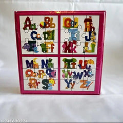 4 पीस का अल्फापेट पज़ल सेट | कार्डबोर्ड | शैक्षिक खिलौने | 4+ वर्ष