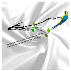 जेनेरिक पुरुषों की कैज़ुअल फ्लोरल प्रिंटेड कॉटन ब्लेंड अनस्टिच्ड शर्ट फैब्रिक 1.6 मीटर (सफेद)