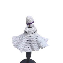 Generic Laddu Gopal Tharad Dress Size: 0 To 6 (White-Lavender)
