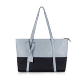 जेनरिक महिलाओं का फॉक्स लेदर लार्ज शोल्डर जिपर हैंडबैग (हल्का नीला)