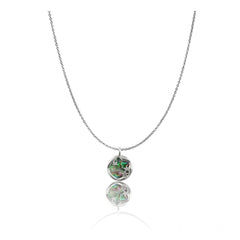 महिलाओं के लिए स्टेनलेस स्टील गैलेक्सी पेंडेंट और नाजुक चेन (सिल्वर प्लेटेड)