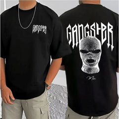 जेनेरिक मेन्स कैजुअल कॉटन ब्लेंड प्रिंटेड राउंड नेक हाफ स्लीव टी-शर्ट (ब्लैक)