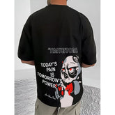 जेनेरिक मेन्स कैजुअल कॉटन ब्लेंड प्रिंटेड राउंड नेक हाफ स्लीव टी-शर्ट (ब्लैक)