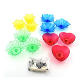 सामान्य पैक (2 का सेट) - फूलों वाला दीया सेट - 12 रंग के टी लाइट होल्डर का सेट (रंग: मिश्रित)