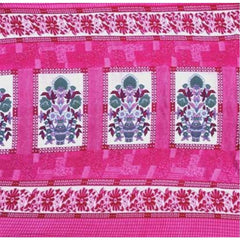 सामान्य ऊनी ऊन से बनी फूलों की प्रिंट वाली डबल पोलर वार्म बेडशीट, साथ में 2 तकिए के कवर (गुलाबी)