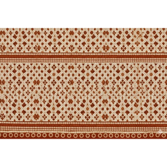 जेनेरिक फ्लीस ज्योमेट्रिक डबल पोलर वार्म बेडशीट, 2 पिलो कवर के साथ (नारंगी)