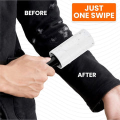 सामान्य पालतू पशु बाल हटाने वाला यंत्र, 1 हैंडल और रिफिल सहित कुल 60 शीट (सफेद)