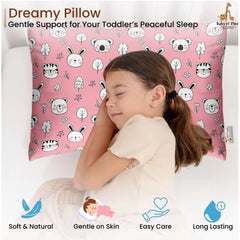 1 से 5 वर्ष की आयु के बच्चों के लिए सामान्य मुलायम प्लश प्रिंटेड शिशु तकिया (गुलाबी)