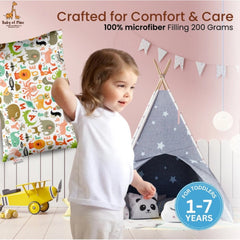 1 से 5 वर्ष की आयु के बच्चों के लिए सामान्य सॉफ्ट प्लश प्रिंटेड बेबी पिलो (बहुरंगी)
