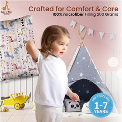 1 से 5 वर्ष की आयु के बच्चों के लिए सामान्य सॉफ्ट प्लश प्रिंटेड बेबी पिलो (बहुरंगी)