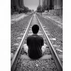 The Man Sitting in a Rail Track Mobile Case Cover