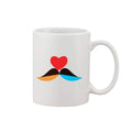 Printed Ceramic Coffee Mug - 1 Pieces, White, 11oz