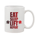  Printed Ceramic Coffee Mug - 1 Pieces, White, 11oz
