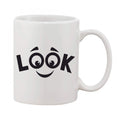  Printed Ceramic Coffee Mug - 1 Pieces, White, 11oz
