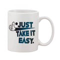  Printed Ceramic Coffee Mug - 1 Pieces, White, 11oz