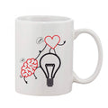  Printed Ceramic Coffee Mug - 1 Pieces, White, 11oz