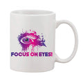  Printed Ceramic Coffee Mug - 1 Pieces, White, 11oz