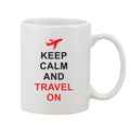  Printed Ceramic Coffee Mug - 1 Pieces, White, 11oz