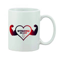  Printed Ceramic Coffee Mug - 1 Pieces, White, 11oz