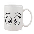  Printed Ceramic Coffee Mug - 1 Pieces, White, 11oz