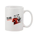 Printed Ceramic Coffee Mug - 1 Pieces, White, 11oz