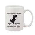  Printed Ceramic Coffee Mug - 1 Pieces, White, 11oz