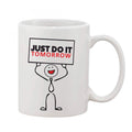  Printed Ceramic Coffee Mug - 1 Pieces, White, 11oz