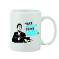  Printed Ceramic Coffee Mug - 1 Pieces, White, 11oz