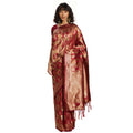  Women's Banarasi Silk Saree (Red, 5-6mtrs)