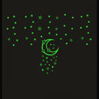 Generic Green Galaxy Of Stars With Moon Radium Wall Sticker
