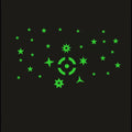  Green Galaxy Of Stars With Moon Radium Wall Sticker
