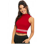 Generic Women's Polyester, Knitting Western Wear Tops (Red)