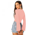  Women's 95% Polyester 5% Spandex Western Wear Tops (Peach)