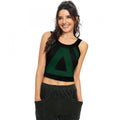  Women's 95% Polyester 5% Spandex Western Wear Tops (Green)