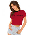  Women's Cotton Western Wear T Shirt (Red)