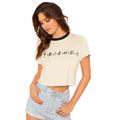  Women's Cotton Western Wear T Shirt (Cream)